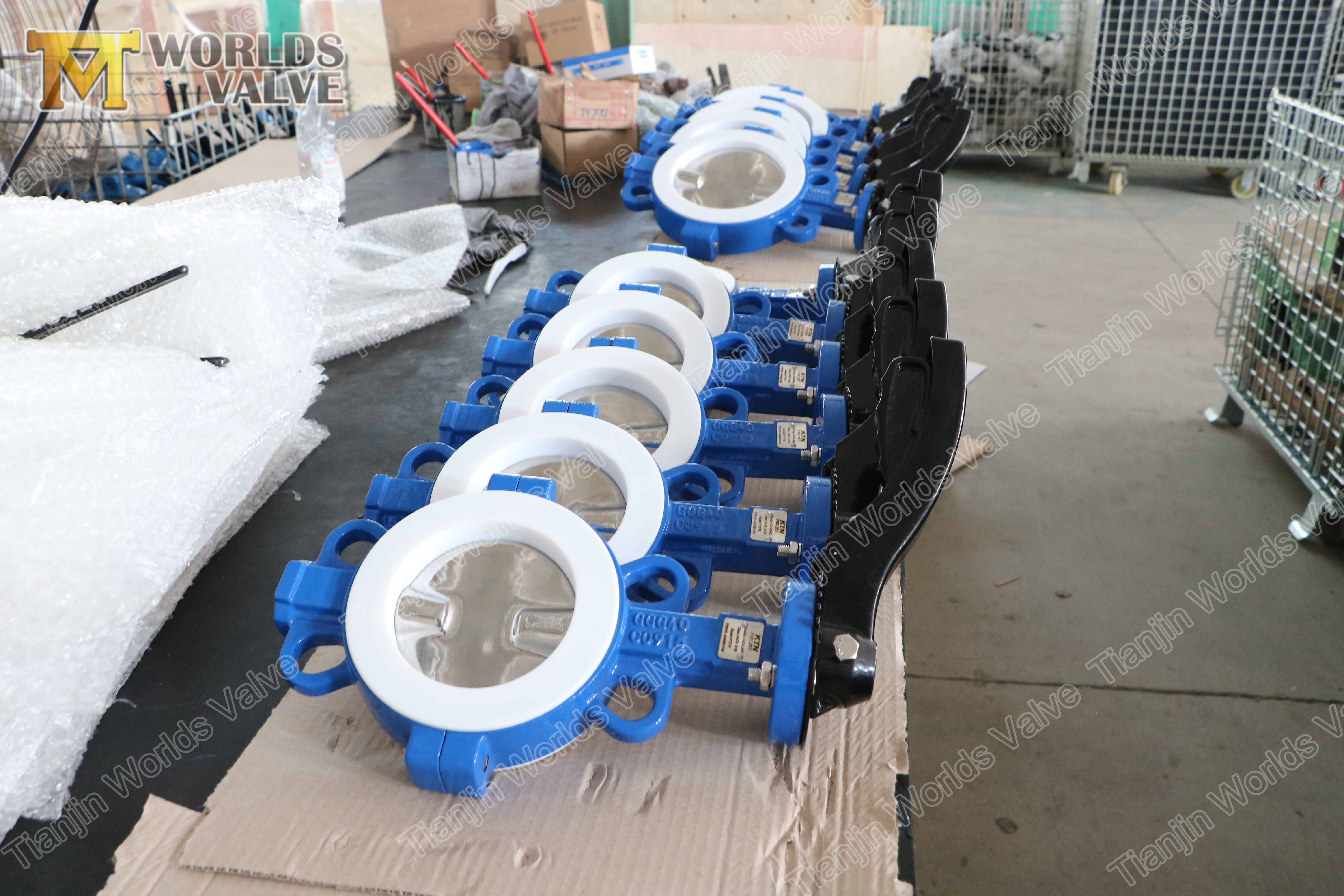 4 Polijstschijf PTFE Coated Butterfly Valve, roestvrijstalen schijf
