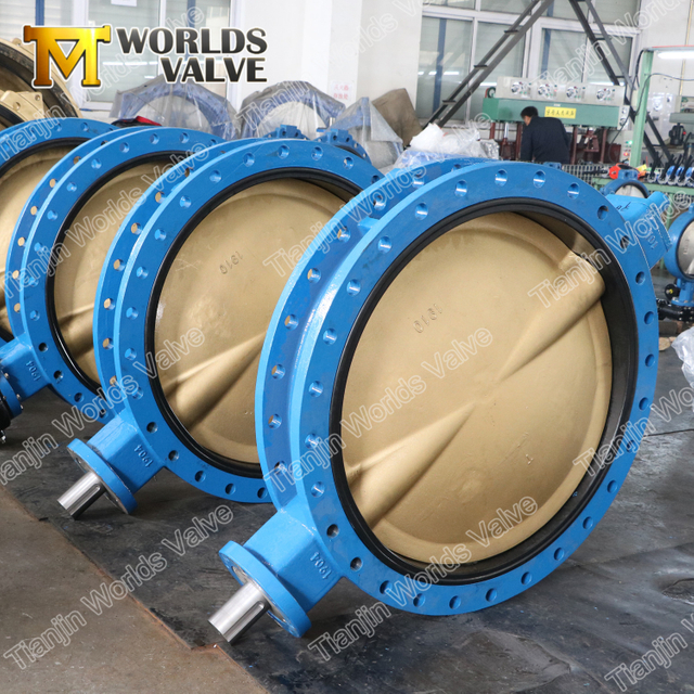 Vlinderkleppen met B148 Aluminium Brons Disc Double Flens U Type