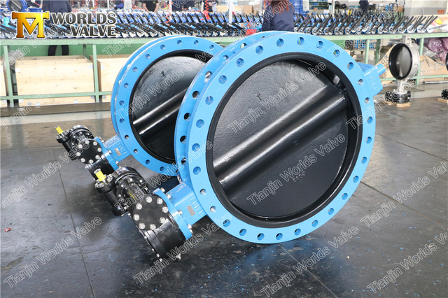 U-sectie vlinderklep met HALAR-verfschijf