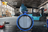 Flense Butterfly Valve Factory-Pneumatische bediende vlinderklep met ductiele ijzeren schijf