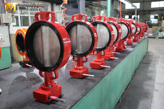 Fabrikanten van vlinderklep - Wafer type zachte achterstoel vlinderventiel met versnellingsbeheerder