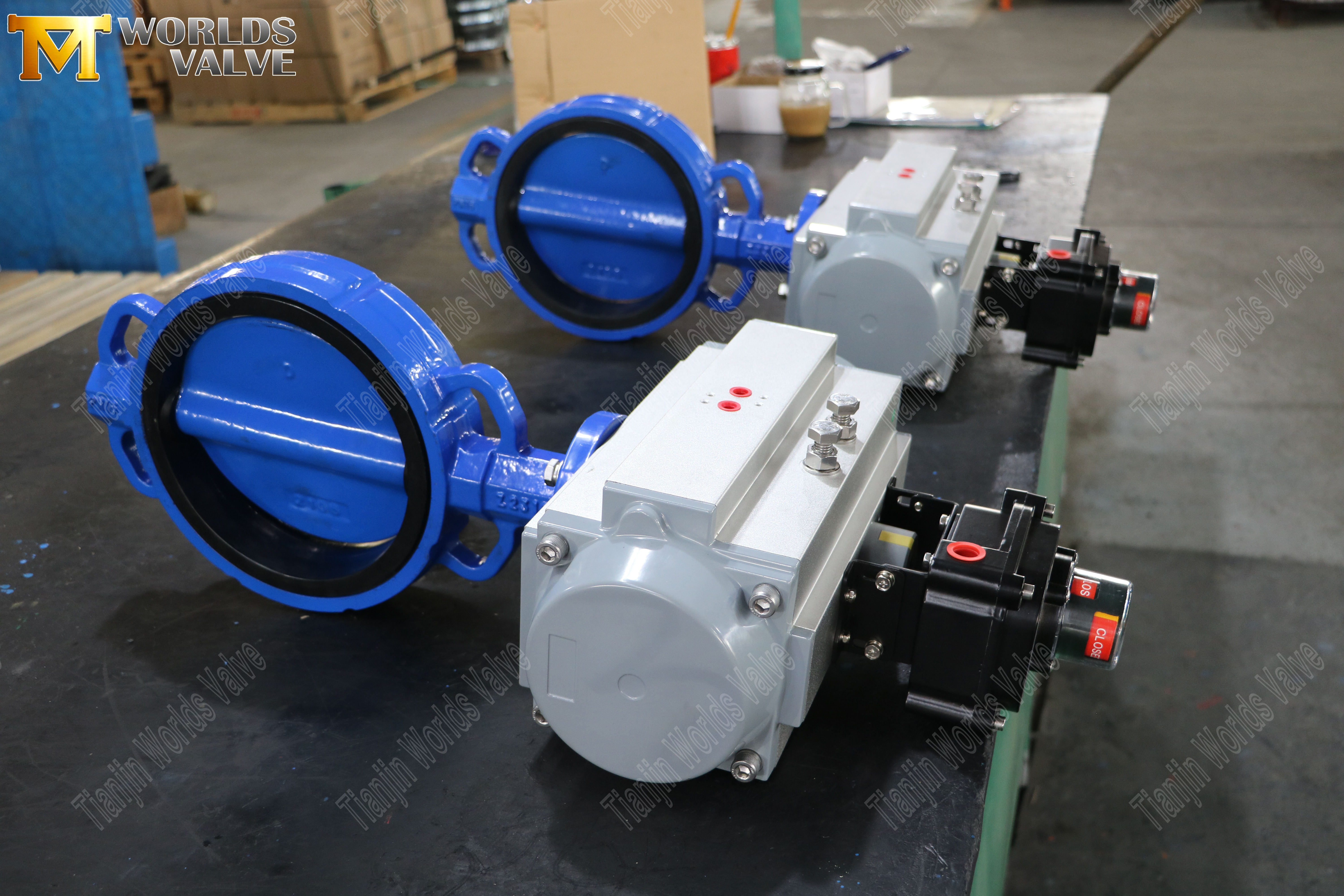 Air Gemaked Wafer Butterfly -klep met limietschakelaar (2)