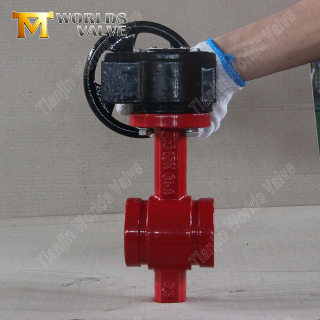 Gecertificeerde groefvlinderklep met versnellingsbak | Worlds Valve OEM-fabrikant