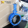 Extension Long Stem Dubbele Flens Butterfly Valve met Gear-operator