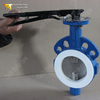 PTFE gevoerde vlinderklep met gepolijste schijf en pneumatische actuator