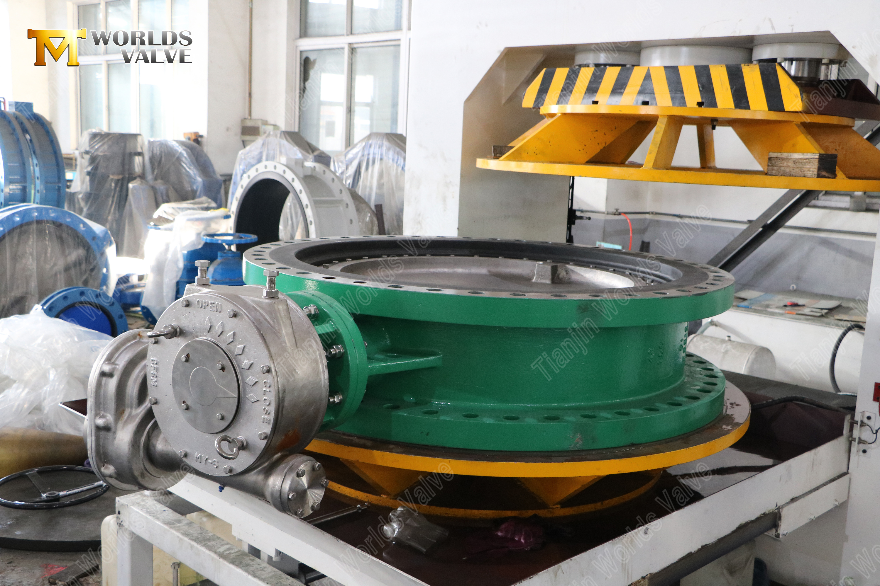 Dubbele offset dubbele fase stalen vlinderklep met eboniet stoel-1 (2)