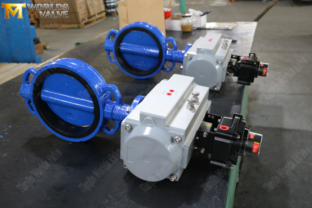 China Wafer Butterfly Valve Leverancier-Air Gedeelde Wafer type vlinderventiel met limietschakelaar