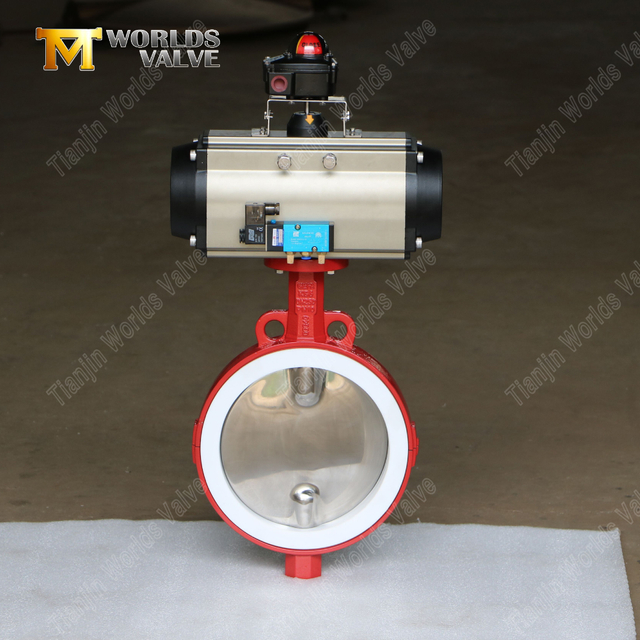 Split-body PTFE-zitting Wafer-vlinderklep met CF8M-schijf