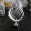 Nodulair gietijzer Wafer-vlinderklep met PTFE-zitting en CF8M-schijf