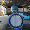 Flense Butterfly Valve Factory-Pneumatische bediende vlinderklep met ductiele ijzeren schijf