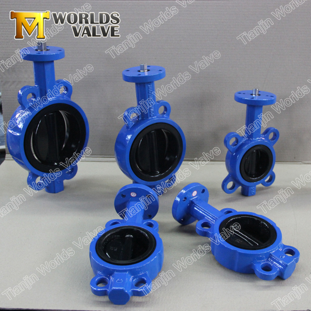 EPDM / NBR Vol gevoerd Wafeltype Flens Butterfly Valve DIN / ANSI / API