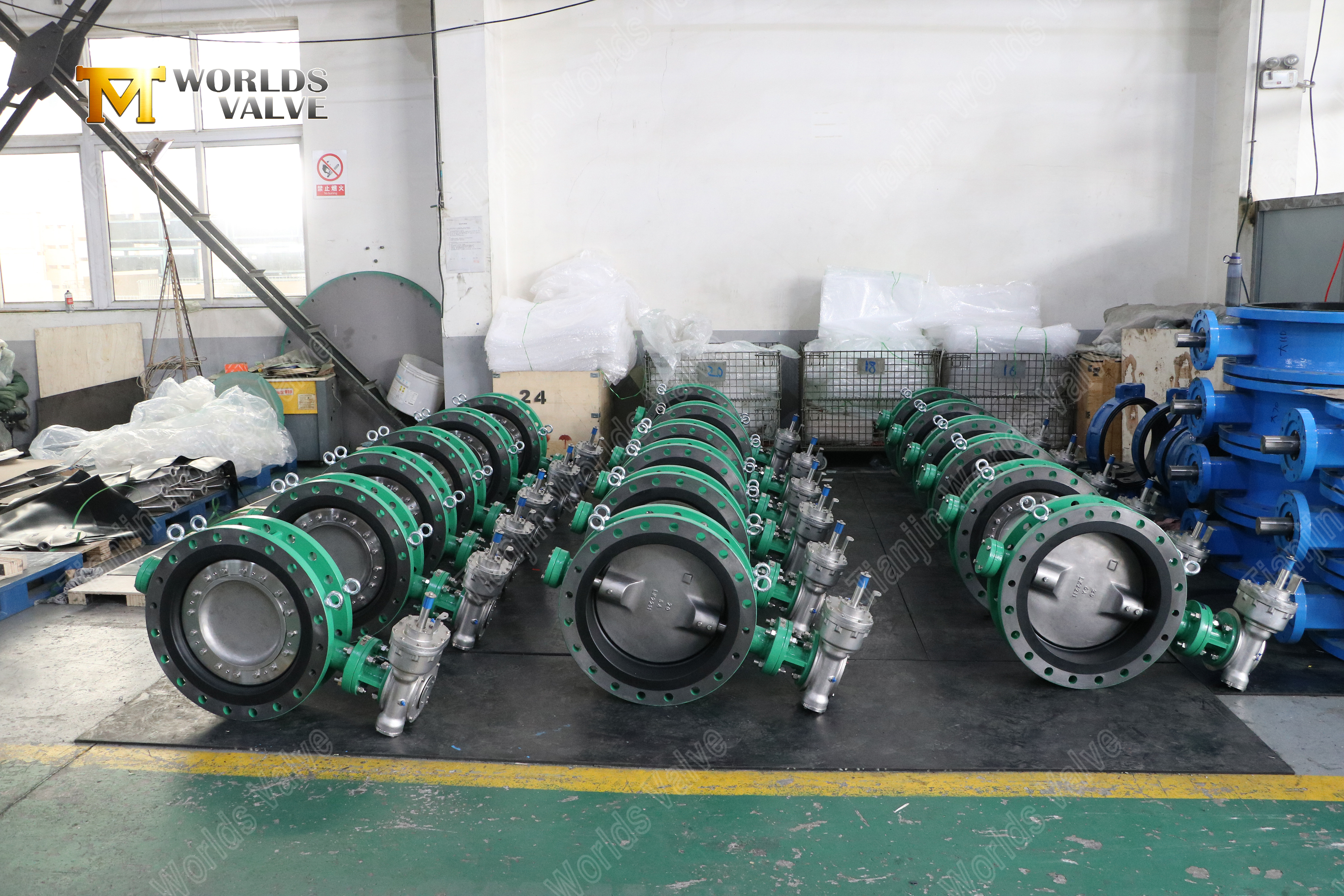 Dubbele offset dubbele fase stalen vlinderklep met eboniet stoel-1 (3)