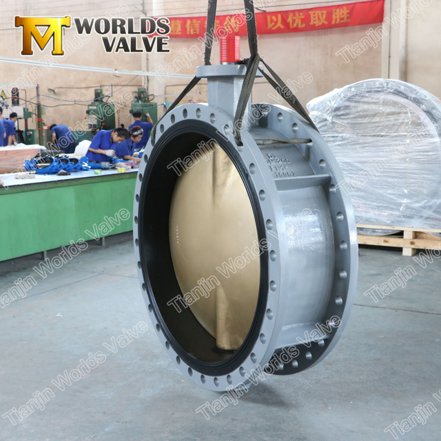 DN1200 DN1400 48-inch dubbele flens Butterlfy-klep met C95400 aluminium bronzen schijf