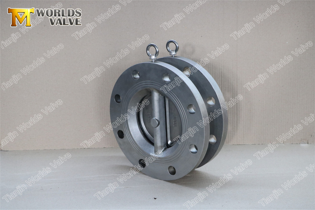 Roestvrijstalen dubbel geflensde dubbele plaat terugslagkleppen