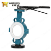 PTFE-voering Disc Wafer Butterfly Valve Split Body voor zware corrosieweerstand: