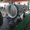 Nodulair gietijzer Wafer-vlinderklep met PTFE-zitting en CF8M-schijf