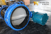 Flense Butterfly Valve Factory-Pneumatische bediende vlinderklep met ductiele ijzeren schijf