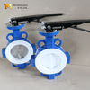 DN100 Teflon Lined Wafer Split Body Butterfly Valves | Corrosiebestendige stroomregeling