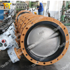 Awwac504 Dubbele Flens-uiteinden Butterfly Valve met aan / uit elektrische actuator