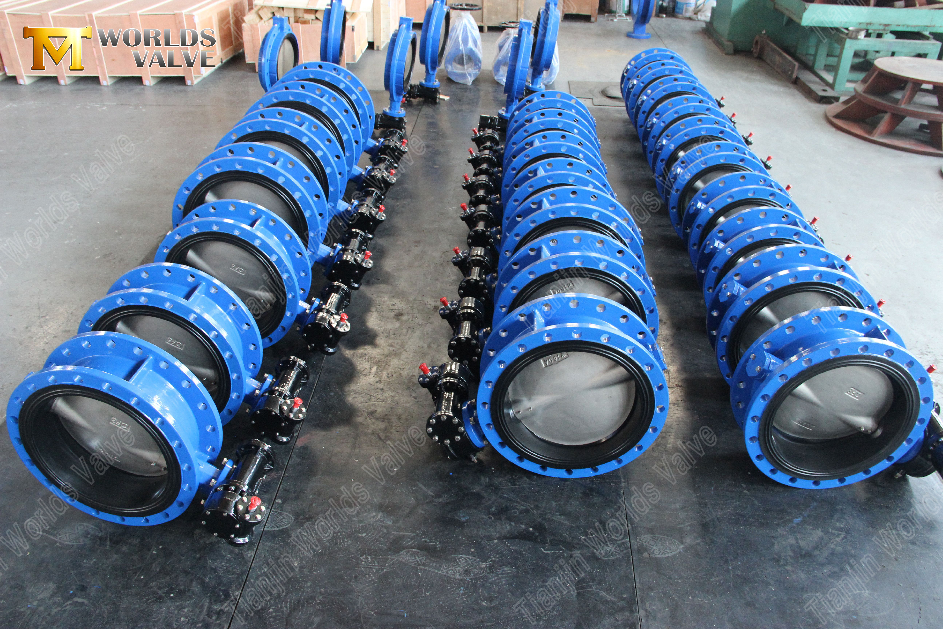Flens-vlinderklep-met-pin-gemonteerd-CF8M-schijf-&-tandwiel-operator-6