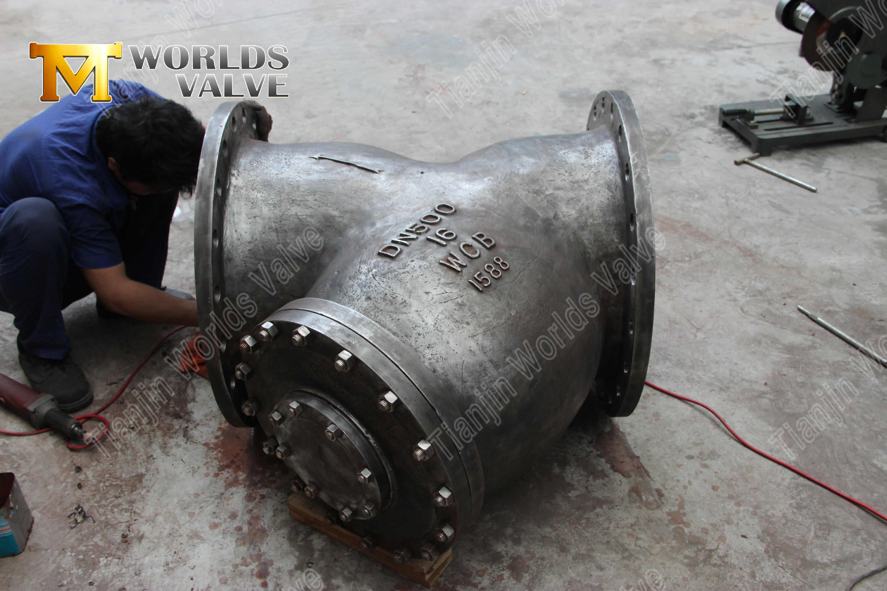 Van een flens voorzien Y-type Zeef WCB Bescherming van de koolstofstaal industri&euml;le pijpleiding (9)