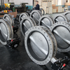 Gear geopereerde U-vormige vlinderventiel