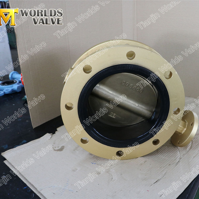 Aluminiumbrons dubbel geflensde concentrische vlinderkleppen PN10 PN16 Class150 TableD TableE