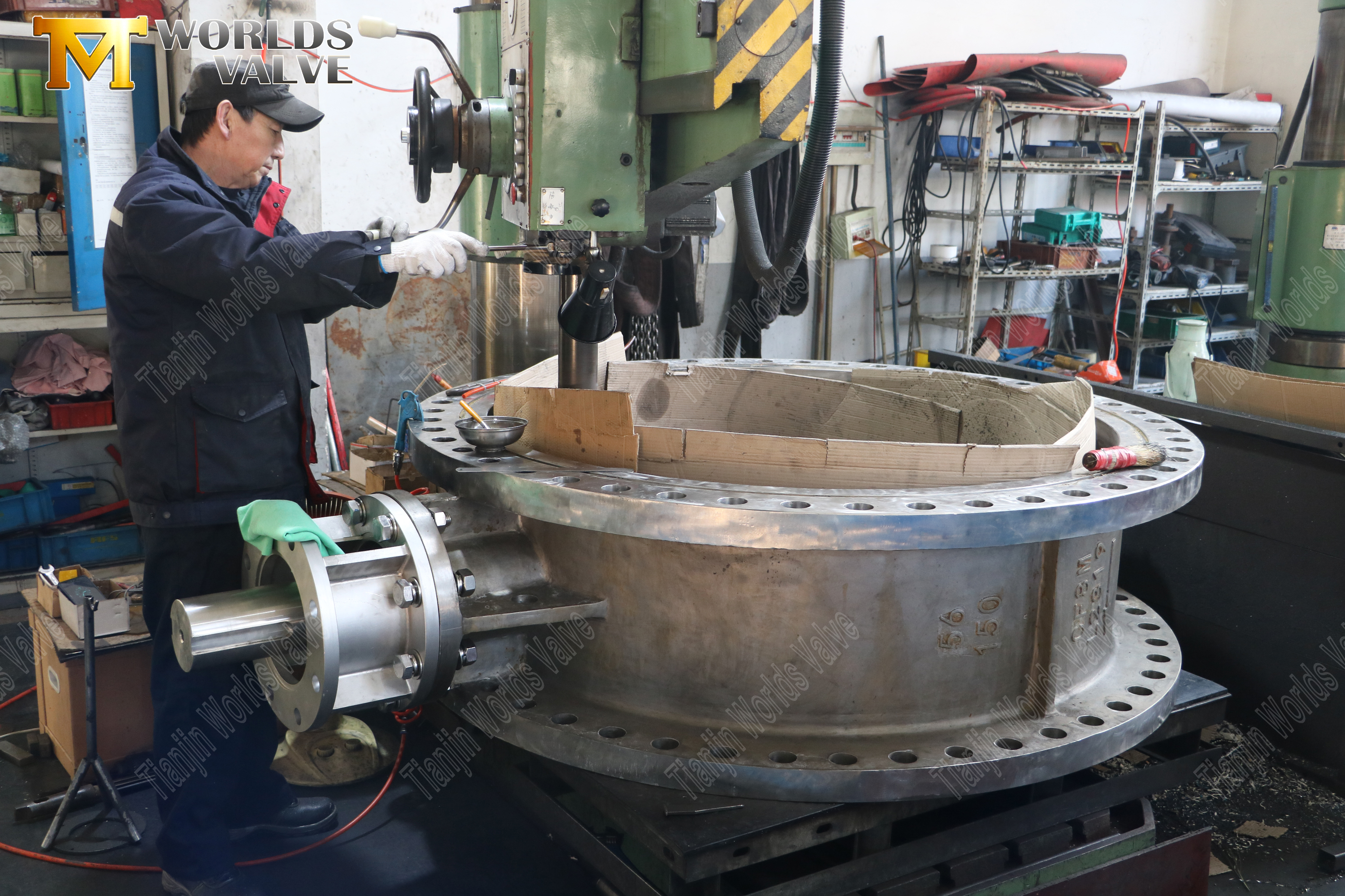 Boorpengaten op de vlinderklepschijf