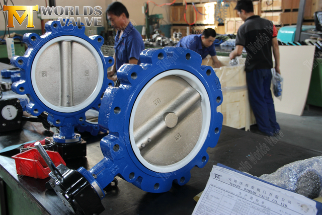 Concentrische vlinderklep fabrikanten-lug type vlinderventiel met hendelgreep