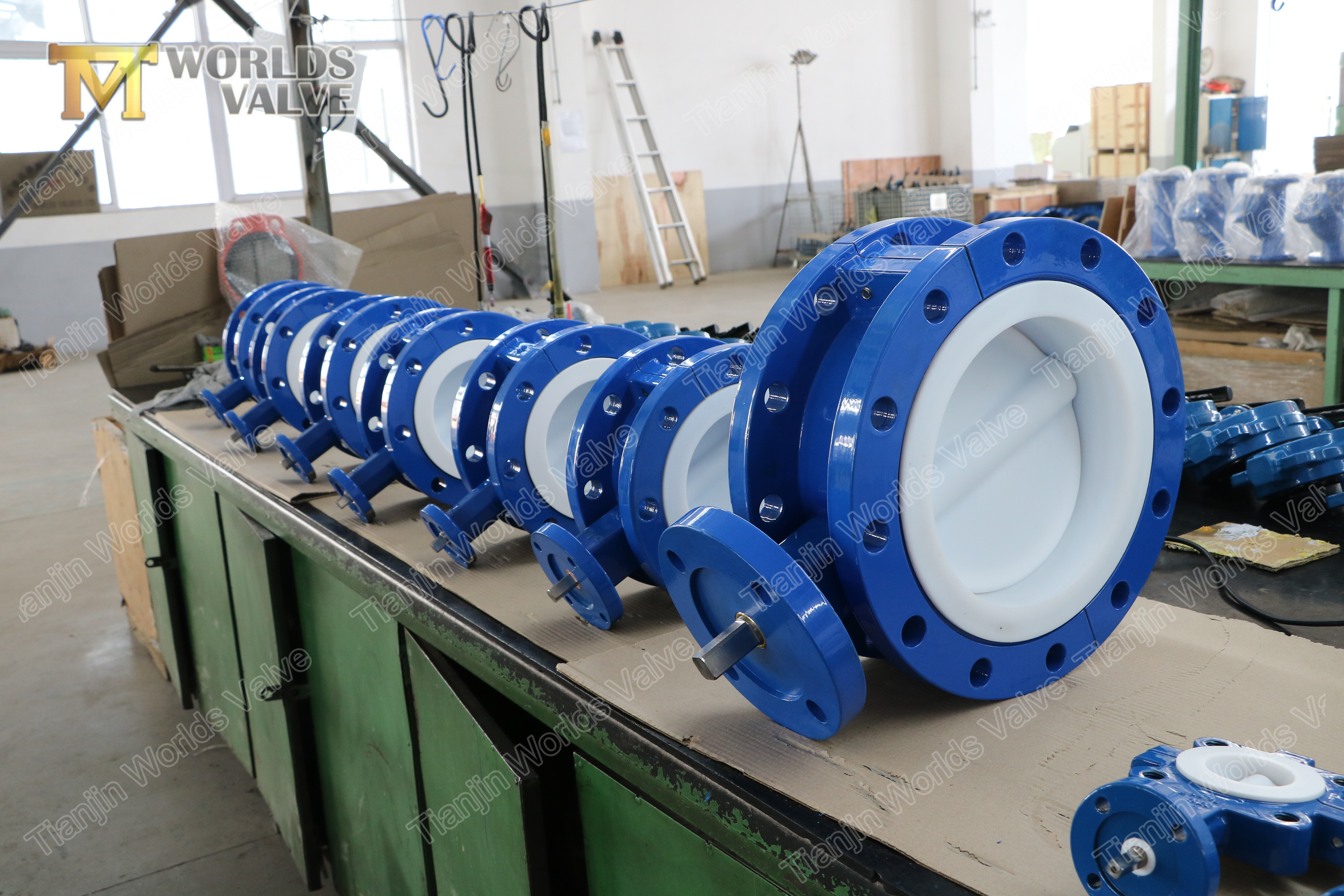 2 Volledige PTFE-voering FlangedButterFly-klep