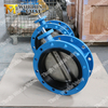 Awwa C504 Dubbele Flens Butterfly Valve Awwac207 Flensverbinding met versnellingsbak Operator