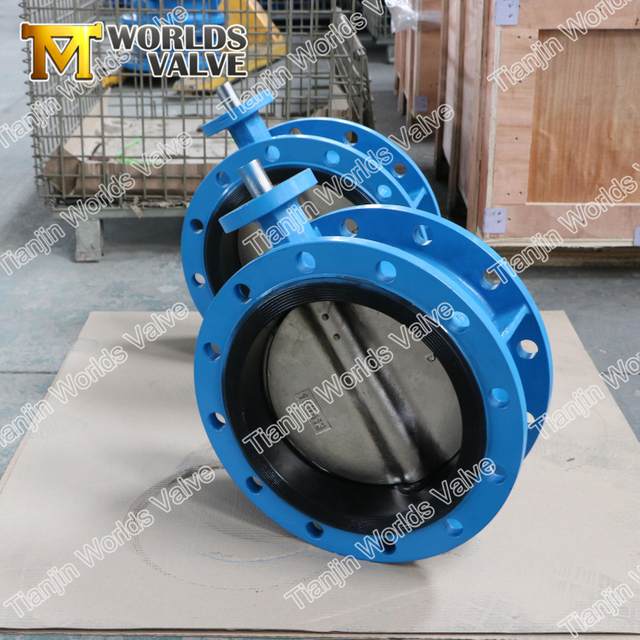 Awwa C504 Dubbele Flens Butterfly Valve Awwac207 Flensverbinding met versnellingsbak Operator