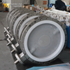 PFA vlinderklep voor chemische service | 150LB, PTFE-zitting, bediening met tandwiel