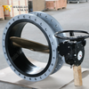 18" vlinderklep met dubbele flens, superduplex schijf en gevulkaniseerde rubberen zitting | ISO 5211 bovenflens
