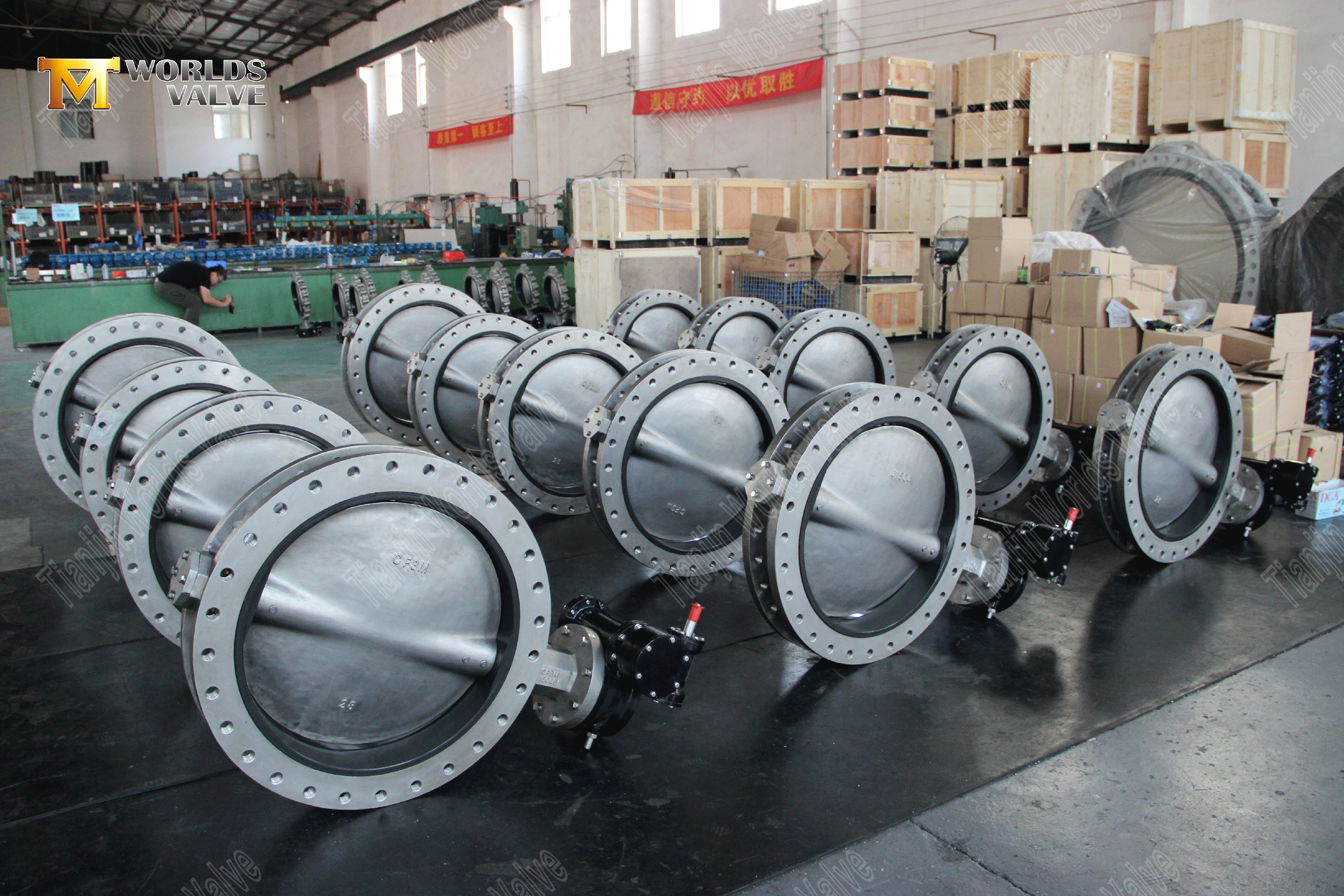 Gear geopereerde U-vormige vlinderventiel (5)