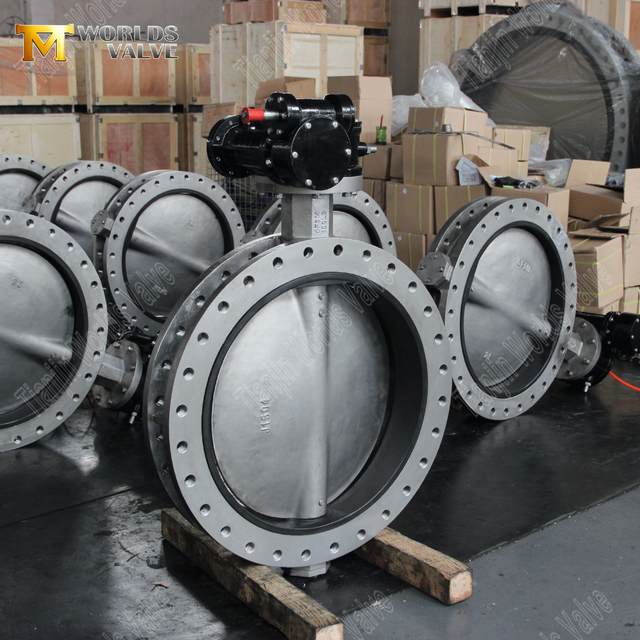 Gear geopereerde U-vormige vlinderventiel