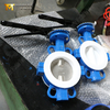 DN100 Teflon Lined Wafer Split Body Butterfly Valves | Corrosiebestendige stroomregeling