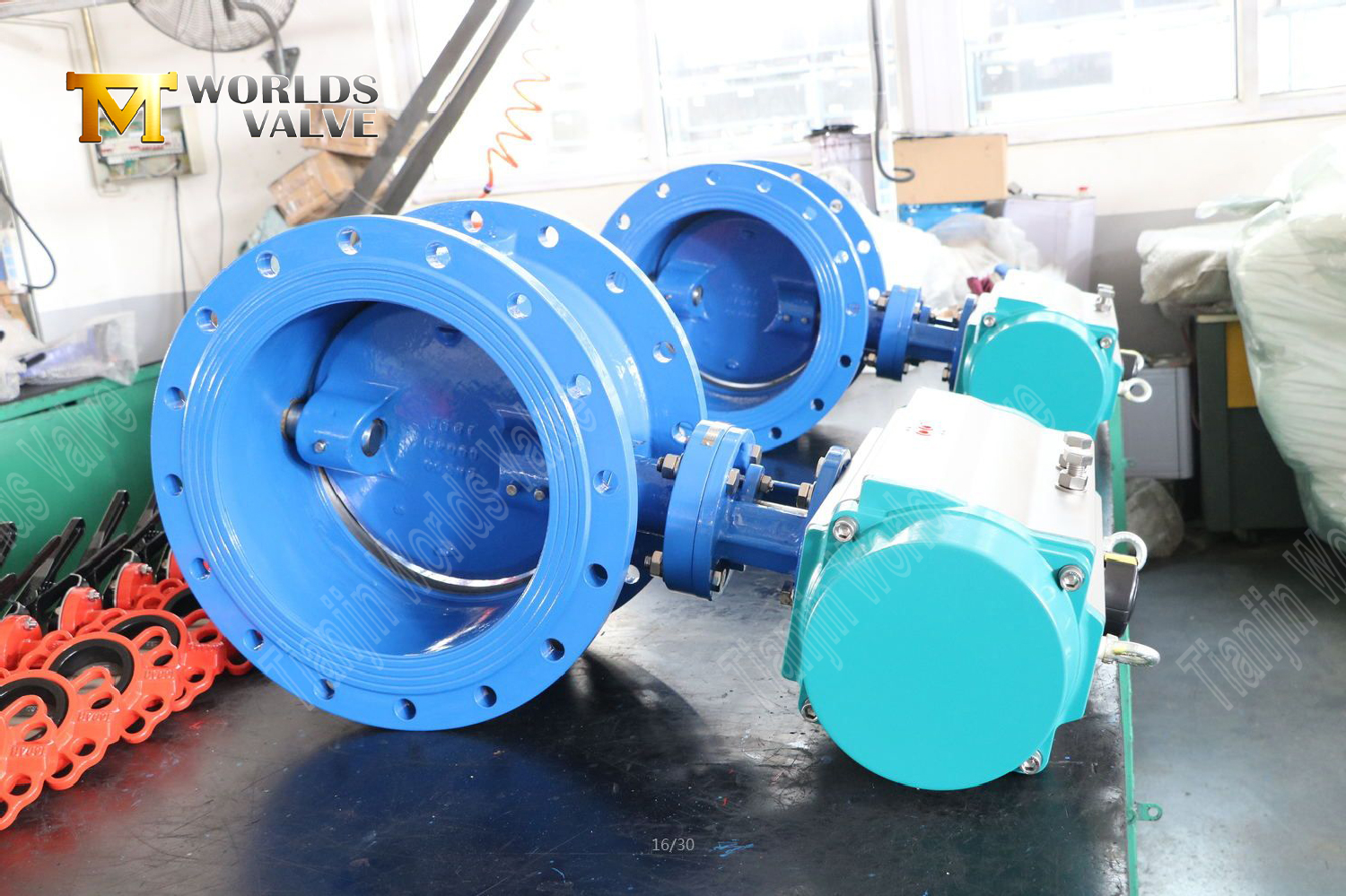 Dubbele offset vlinderkleppen met pneumatische activering dubbele flens industri&euml;le oplossingen-1 (1)