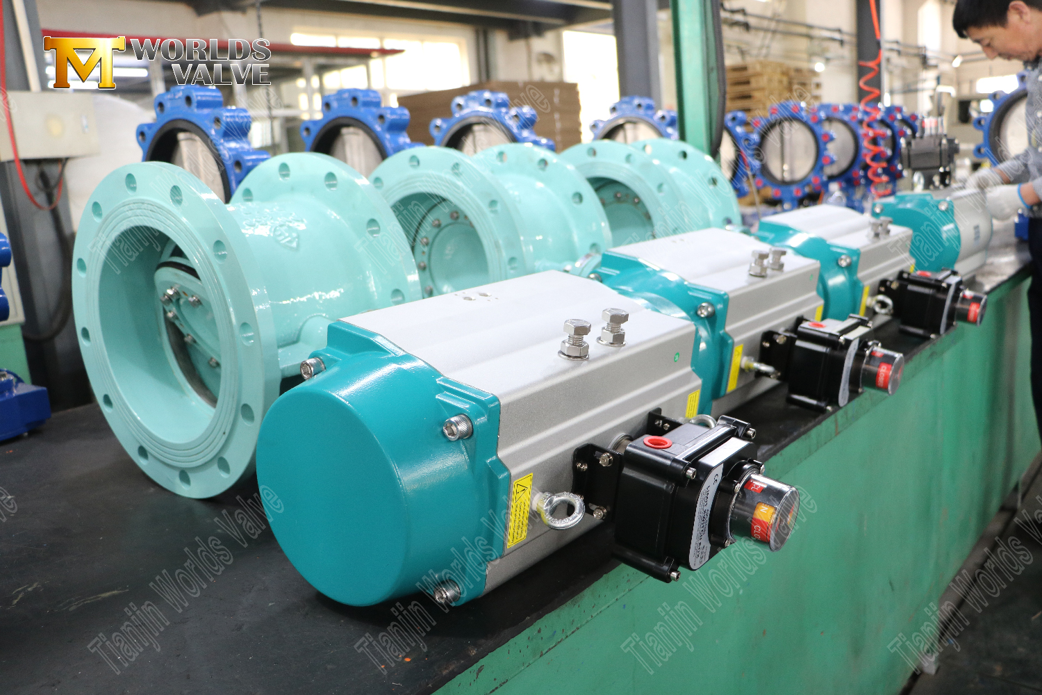 Dubbele offset vlinderkleppen met pneumatische activering dubbele flens industri&euml;le oplossingen-1 (2)
