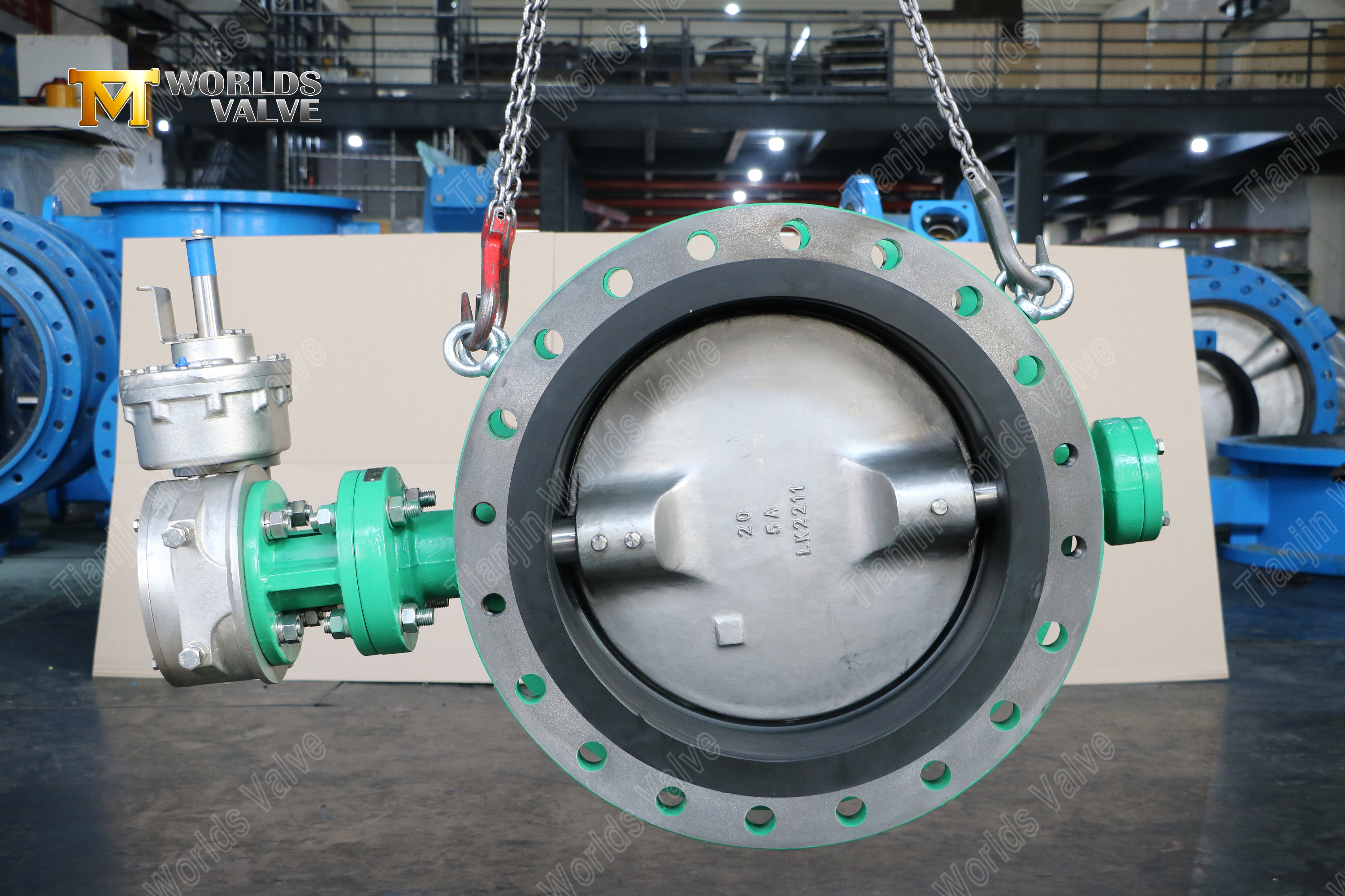 Dubbele offset dubbele fase stalen vlinderklep met eboniet stoel-1 (4)