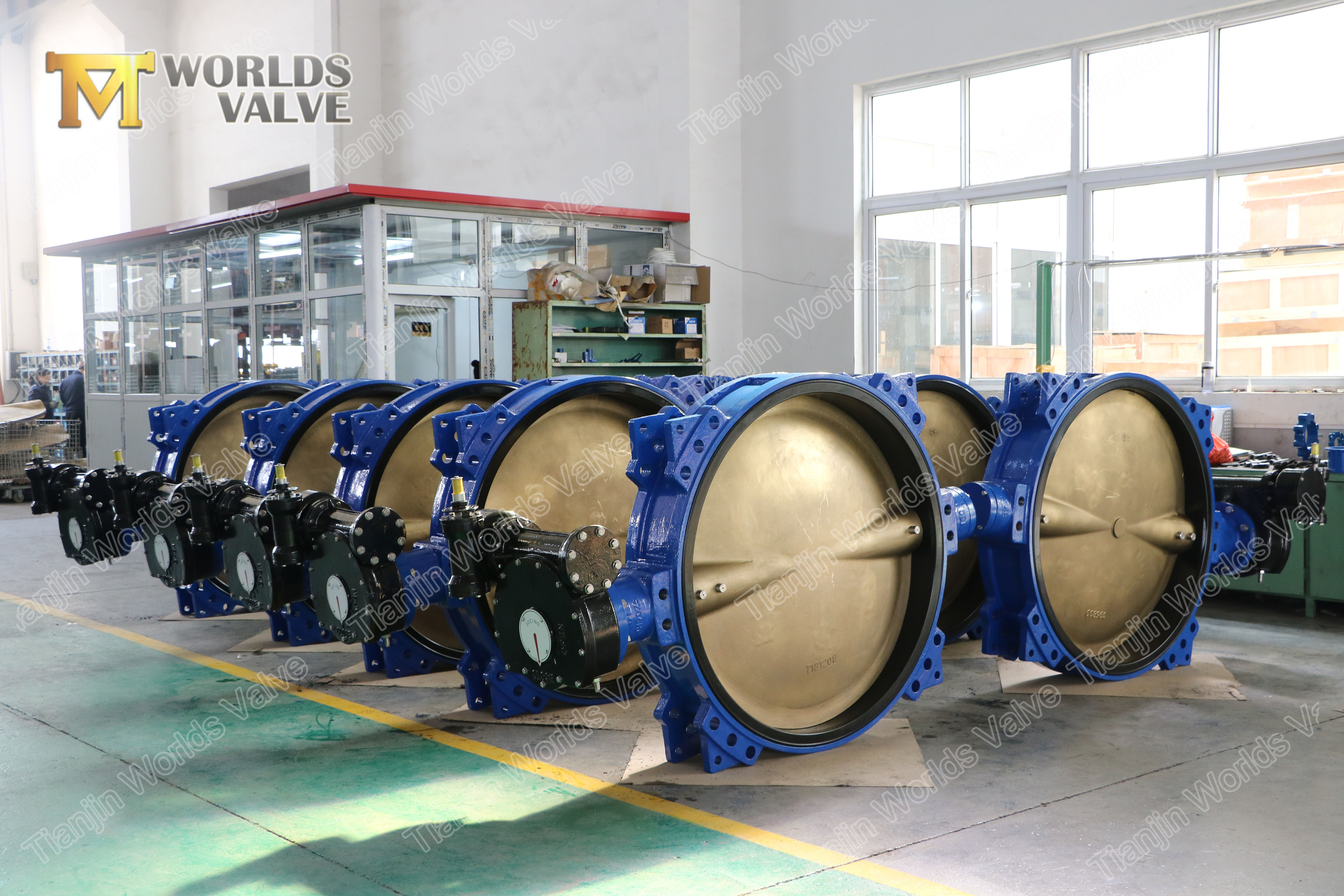 2 Rubberen EPDM NBR Buna-N-voering Concentrische Vlinderklep DN1200