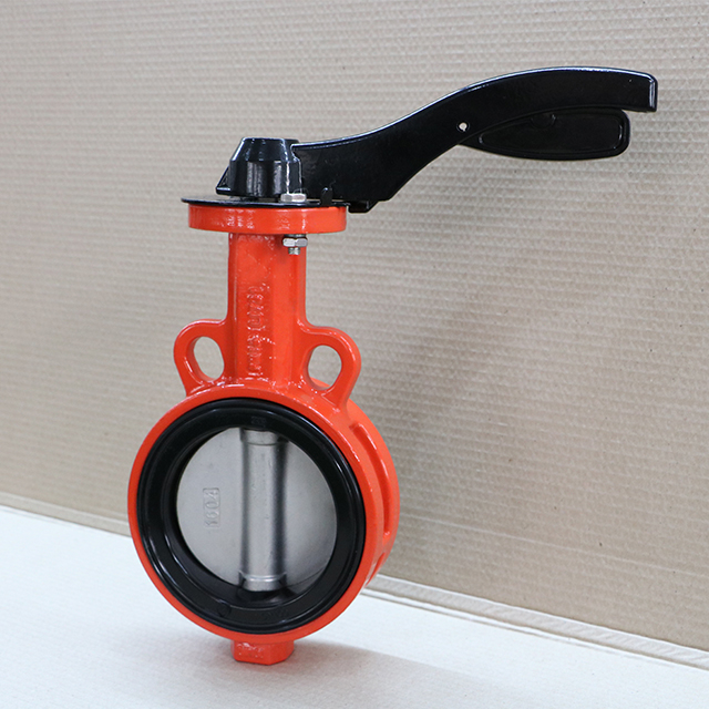 Concentrische Wafer Butterfly Valve met rubberen Zachte Zitting zonder Pin Ductile Iron GJS400 / GJS500 / A536 / A395 / WCB Gietijzeren roestvrij staal