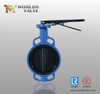 Volledige rubberen gevoerde schijf Univeral Connection Wafer Type Butterfly Valve With No Disc Pin Design