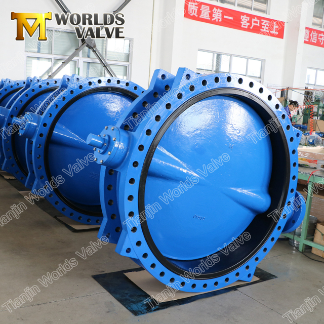 Butterfly-klep met schilderschijf Ponless U-SECTIE Dubbele FLANGED