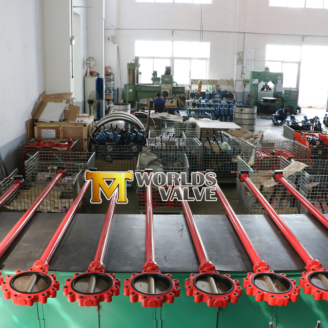 Lange stengel gesjuge en tikte vlinderklep met rubberen voering