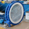 24 inch DN600 PTFE / PFA gecoate vlinderkleppen API609 U Sectie FLANGED