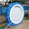 PFA gecoate voering Dubbel Flens Butterfly Valves Class150 Klasse 125