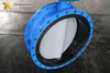 Flense Butterfly Valve Factory-Pneumatische bediende vlinderklep met ductiele ijzeren schijf