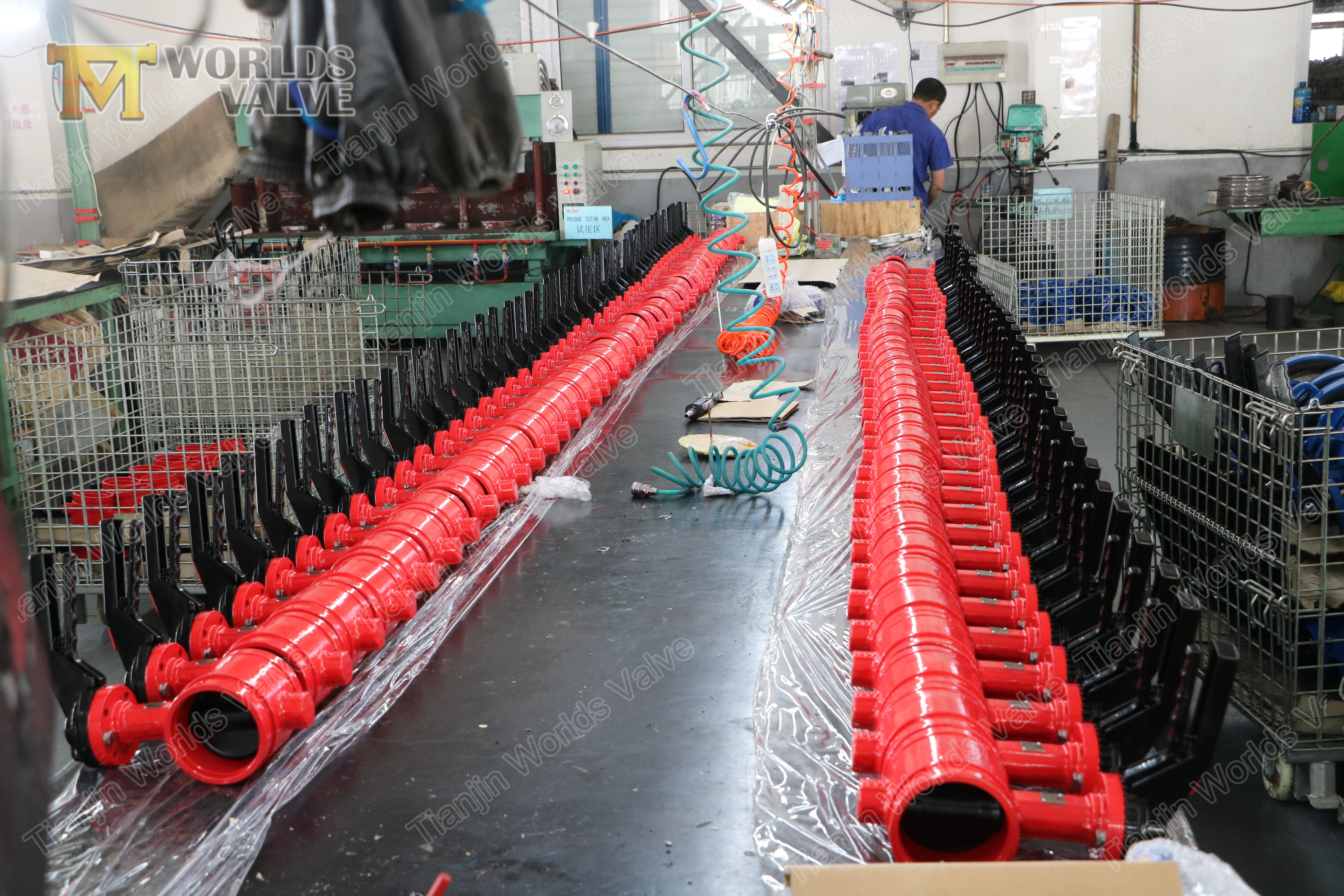 EPDM NBR Viton Buna gecoate schijf gegroefde vlinderklep