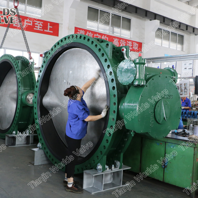 AWWAC504 C516 Dubbel Flens-uiteinden Butterfly-klep